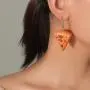 3 Pairs Pizza Hamburger Popcorn Dangle Earrings Set Polymer Clay Handmade Simulation Food Drop Earrings Cute Unique Resin Novelty Food Earrings Set for Women Girls Jewelry