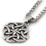 GUNGNEER Stainless Steel Silvertone Irish Celtic Knot Pendant Eternal Love Necklace Protection Amulet Talisman