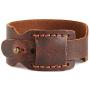 HZMAN Minimalist Mens Genuine Leather Bangle Bracelet Genuine Leather Wristband