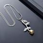 Rose Flower Cremation Jewelry Urn Necklaces for Ashes, Cremation Ash Jewelry Memorial Pendants for Human Pets Ashes