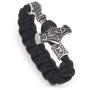 Gungneer Viking Mjolnir Thor Hammer Stainless Steel Scandinavian Braided Bracelet Men Women Norse Protection Jewelry