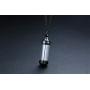 Stainless Steel Glass Openable Container Vial Tube Urn Keepsake Cremation Ashes Holder Memorial Pendant Necklace,Funnel Kit Included