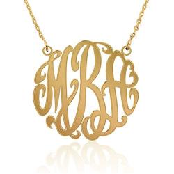 Joelle Monogram Necklace Sterling Silver Custom Any Initial Name Necklace for Women Girls
