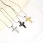 BAIYIDE Stainless Steel Cross Memorial Cremation Jewelry for Ashes Urn Pendant Necklace Keepsake Jewelry for Women & Men