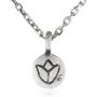 Satya Jewelry Sterling Silver Mini Lotus Necklace (18-Inch)