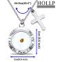HOLLP Faith Jewelry Real Mustard Seed Bracelets Trust in The Lord Necklace for Christian Inspirational Gift