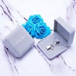 Fanery Sue Personalized Cremation Urn Necklace for Ashes Memorial Custom Heart Angel Wing Pendant