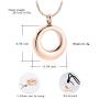 constantlife Cremation Jewelry Urn Necklace for Ashes Circle of Life Stainless Steel Memorial Pendant Multifunction Dual Use Keepsake