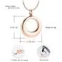 constantlife Cremation Jewelry Urn Necklace for Ashes Circle of Life Stainless Steel Memorial Pendant Multifunction Dual Use Keepsake