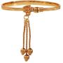 Touchstone New Indian Bollywood Brass Base Enchanting Look Finely Hand Crafted Work Enamel Meena Openable Free Size Bracelet in Gold Tone for Women.