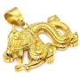 Heavstjer Punk Stainless Steel Animal Dragon Pendant Necklace,22inches Link Chain
