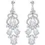 EVER FAITH Womens Austrian Crystal Stunning Bridal Wedding Teardrop Pierced Dangle Earrings EVER FAITH Womens Austrian Crystal Stunning Bridal Wedding Teardrop Pierced Dangle Earrings