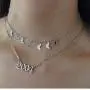 ZMNNOPPAB Layered Necklace for Women, Dainty Choker with Birth Year Necklace ZMNNOPPAB Layered Necklace for Women, Dainty Choker with Birth Year Necklace