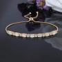 CiNily 18K White Gold/Rose Gold Plated Bracelets-Adjustable Sparkling Cubic Zirconia White Opal Bracelet for Women Girls for Her