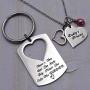 LParkin Dad Daughter Necklace Jewelry, Father Daughter Keychain Jewelry, Daddys Girl Birthday Necklace Set, Theres This Girl Who Stole My Heart She Calls Me Daddy