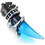 INBLUE Dragon Wolf Tooth Pendant for Men Boys Women Stainless Steel Cool Necklaces Simulate Crystal Gemstone Boyfriend Gifts Jewelry with 23 Inches Chain