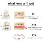 Bridemaid Love Knot Bracelets set - Mookoo 9 7 6 Set Bride Tribe Hair Tie and Bracelets Bridal Shower Cuff for Girls Women