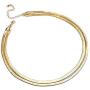 CLASSYZINT Gold Flat Chain Necklaces for Women Stainless Steel Snake Chain Cute Chokers Collar Minimalist Jewelry Simple Gift