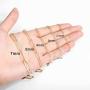 IEFSHINY Gold Paperclip Link Chain Necklace Bracelet Anklet, 14K Gold Plated Dainty Oval Link Chain Necklace Bracelet Anklet Paperclip Chain Gold Jewelry for Women Girls