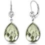 Gem Stone King 13.00 Ct Purple and Green Amethyst 16x12mm Pear Shape 925 Silver Dangle Earrings