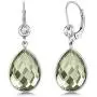 Gem Stone King 13.00 Ct Purple and Green Amethyst 16x12mm Pear Shape 925 Silver Dangle Earrings