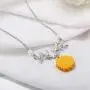 NICEMOVIC Sunflower Pearl Necklace Sweet Resin Daisy Flower Choker Necklace Leaf Pendant Necklace Fashion Jewelry Gift for Women and Girls.(Silver) NICEMOVIC Sunflower Pearl Necklace Sweet Resin Daisy Flower Choker Necklace Leaf Pendant Necklace Fashion Jewelry Gift for Women and Girls.(Silver)