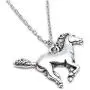 Silver Horse Gifts for Girl Teen Kids Necklace Stainless Steel Necklace Horse Jewelry for Women Gift 18''+2''