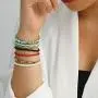7 Pcs Africa Bead Bracelet 6'' Colorful White Black Red Beads Bracelet Boho Beach Jewelry for Women Girls (Multicolor, 6)