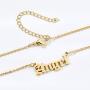 JIAHATE Personalized Name Pendant Necklace,Old English Font Custom Handmade Script Initial Nameplate Necklace Jewelry Gift for Girls Womens,Name Crown Necklace