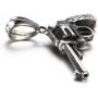 Xusamss Punk Titanium Steel Revolver Gun Pendant Necklace,24inches Link Chain