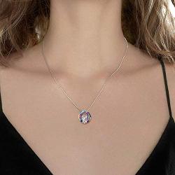 JUSTKIDSTOY Pig Necklace Jewelry 925 Sterling Silver Cute Animal Pendant Necklace with Crystal Gift for Women Girl Birthday