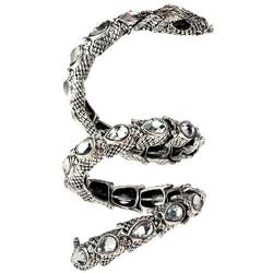 YACQ Womens Crystal Stretch Snake Bracelet Fit Wrist Size 6-1/2 to 8 Inch - Lead & Nickle Free - Halloween Costume Outfit Accessories Jewelry