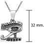 Eye of Horus Egyptian Symbol .925 Sterling Silver Pendant Necklace