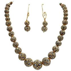 Babosa Sakhi Antique Necklace Set Black Oxidised Victorian Precious Work Ethnic Traditional Party Wear Jewelry Set SRN