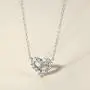 Carleen Solid Real Gold Round Diamond Small Tiny Love Open Heart Dainty Pendant Necklace Delicate Jewelry for Women Girls, 16+2'' Solid Gold Chain Carleen Solid Real Gold Round Diamond Small Tiny Love Open Heart Dainty Pendant Necklace Delicate Jewelry for Women Girls, 16+2'' Solid Gold Chain