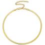 MONACHASE 18K Gold Plating Herringbone Chain Necklace For Women Gold Choker Necklace Fashion Simple Necklace Stainless Steel Chain Necklace Women Jewelry Gifts For Her
