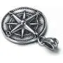 HIJONES Mens Stainless Steel Round Compass Pendant Necklace Vintage Chain, Chain Included HIJONES Mens Stainless Steel Round Compass Pendant Necklace Vintage Chain, Chain Included