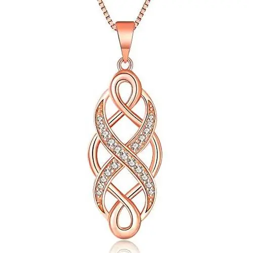 MUATOGIML 925 Sterling Silver Infinity Love Irish Celtic Knot Pendant Necklace Jewelry Gifts for Mom Wife Women MUATOGIML 925 Sterling Silver Infinity Love Irish Celtic Knot Pendant Necklace Jewelry Gifts for Mom Wife Women