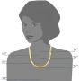 14k Yellow Solid Gold Imperial Herringbone Chain Necklace, 6.0mm
