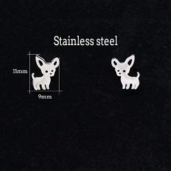 Stainless steel hypoallergenic Chihuahua dog earrings for women girls jewelry
