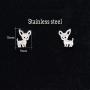 Stainless steel hypoallergenic Chihuahua dog earrings for women girls jewelry