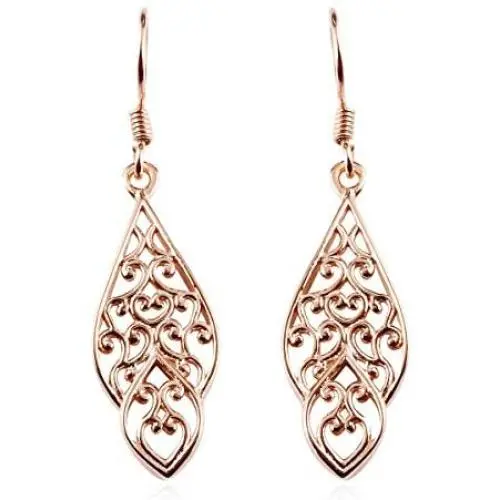 Shop LC 925 Sterling Silver 14K Rose Gold Plated Dangle Drop Earrings for Women Prom Jewelry Mothers Day Gifts Shop LC 925 Sterling Silver 14K Rose Gold Plated Dangle Drop Earrings for Women Prom Jewelry Mothers Day Gifts