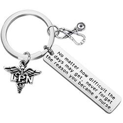 FUSTMW Nurse Gift Nurse Keychain RN Charm Nursing Graduation Gift Medical Jewelry Nurse Inspirational Gifts