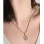 Barzel 18K Gold Plated Flat Mariner/Marina 060 3MM Chain Necklace with Virgin Mary Guadalupe Charm Pendant Barzel 18K Gold Plated Flat Mariner/Marina 060 3MM Chain Necklace with Virgin Mary Guadalupe Charm Pendant