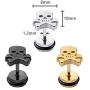 Stainless Steel Pirate Skull Stud Earrings Women Men Punk Body Piercing Earrings