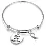 Mom of a Warrior Bracelet Inspirational Cancer Awareness Motivation Gifts Mom of a Warrior Bracelet Inspirational Cancer Awareness Motivation Gifts