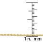 Kooljewelry 14k Yellow Gold 1.6 mm Rope Chain Necklace (14, 16, 18, 20, 22, 24 or 30 inch)