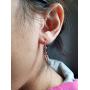Solid 14k Rose Gold Morganite Dangle Lever back Earrings