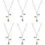 6 Pcs Rose Pendant Flower Necklaces Gold/Silver/Rose Gold Elegant Long Rose Pendant Necklaces for Women Girls Teens Birthday Anniversary Valentines Day Jewelry Gifts