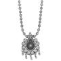 Efulgenz Boho Vintage Antique Ethnic Gypsy Tribal Indian Silver Oxidized Pendant Chain Statement Necklace Jewelry